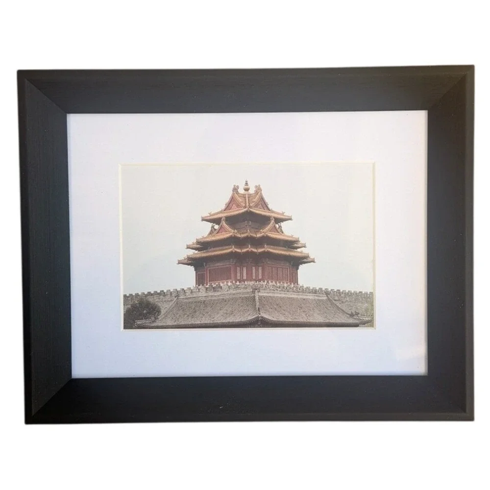 Umbra Black Wood Picture Frame with 7 Interchangeable Art Prints Modern Decor